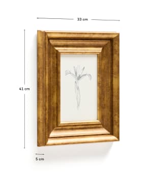 Yalira picture with botanical illustration 32.8 x 70cm - sizes