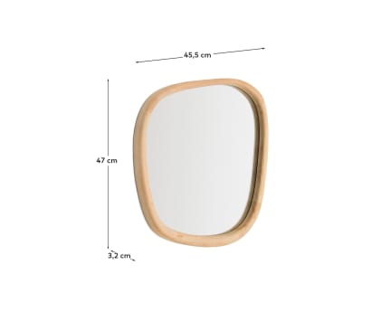 Alura teak wood mirror 45,5 x 47 cm FSC 100% - sizes