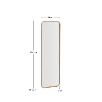 Milsa teak wood mirror 54 x 154cm FSC 100% - sizes