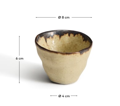 Abela ceramic mug in brown - sizes