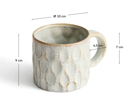 Alenia mug in grey ceramic - sizes