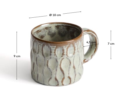 Alenia mug in grey ceramic - sizes