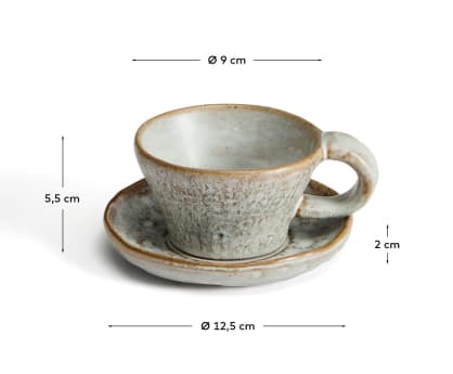 Alenia mug in grey ceramic - sizes