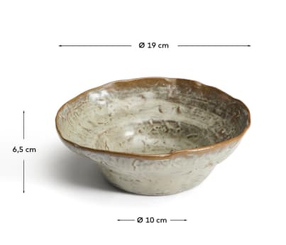 Alenia deep plate in green ceramic - sizes