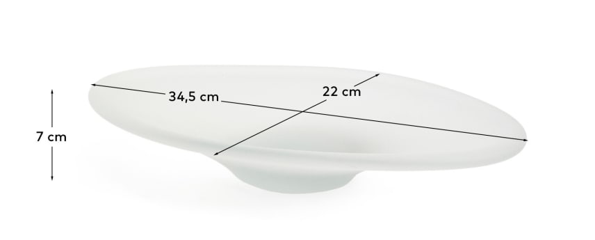 Vionze glass centerpiece 34.5 x 22 cm - sizes