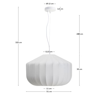 Somar ceiling lamp made with synthetic fibres and steel rods Ø51cm - sizes