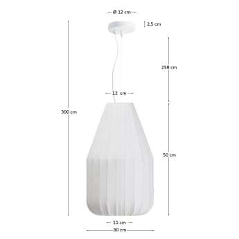 Somar ceiling lamp made with synthetic fibres and steel rods Ø30cm - sizes