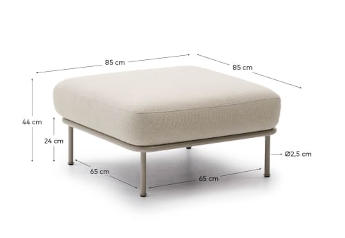 Aurum footrest in personalised fabric category A FSC Mix Credit - sizes