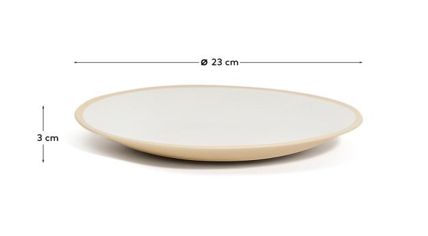 Beige Azir ceramic dessert plate - sizes