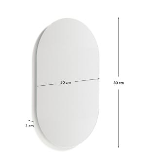 Donia oval bathroom mirror 80 x 50cm - μεγέθη