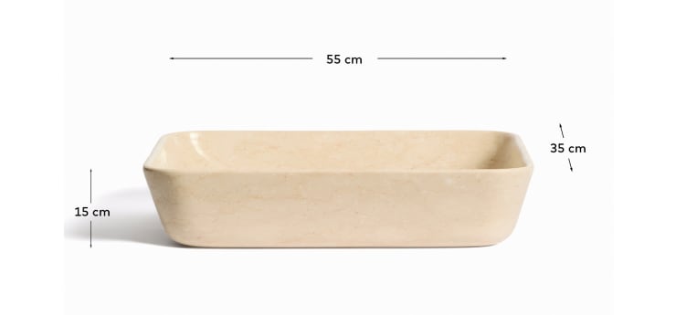 Darnen beige marble countertop washbasin 55 x 35cm - sizes