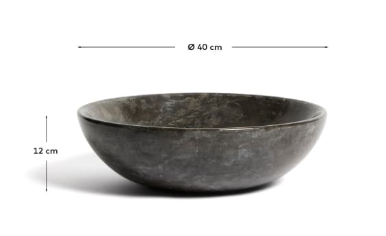 Darnen grey marble countertop washbasin Ø 40cm - sizes