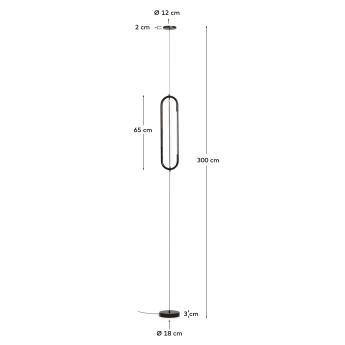 Bow black aluminium ceiling lamp Ø 16 cm - sizes