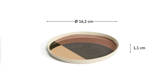 Julnet dessert plate in brown ceramic - sizes