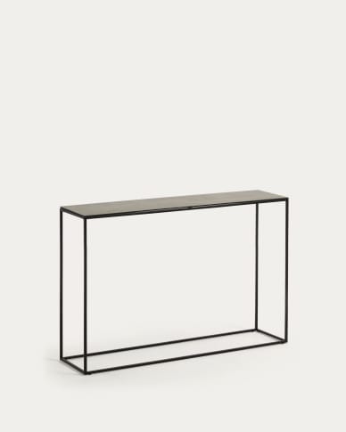 Console Rewena plateau en grès cérame et structure en acier 110 x 75 cm