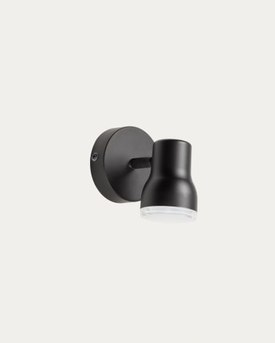 Lampa ścienna Tehila stalowa z czarnym wykończeniem