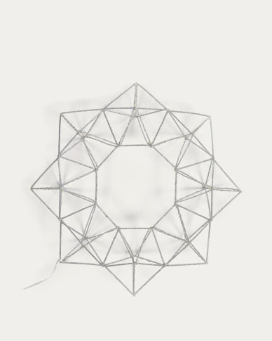 Mishell illuminated wreath in grey 35 cm