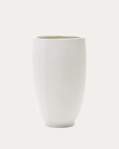 Γλάστρα Aiguablava λευκό τσιμέντο Ø 75 εκ.