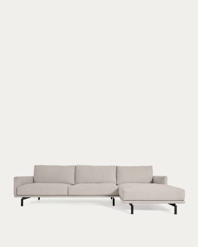 Galene 4 seater sofa with right-hand chaise longue in beige, 314 cm FSC Mix Credit