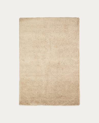 Neade rug, cotton and polyester in beige, 200 x 300 cm