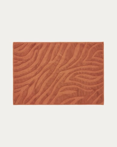 Serviette Invité / Essuie-mains 100% Coton - 30x50 Cm - Couleur Corail - Densité 550g/m² - 7
