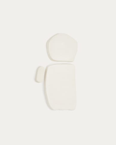 Set of 3 Siluna square wall panels in white papier-mâché