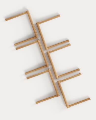 Sitra set of 3 solid oak wood central pieces for the shelf unit