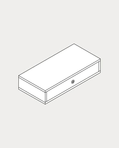 Cómoda Krea suspensa 1 fila 1 gaveta 220x576-727 mm