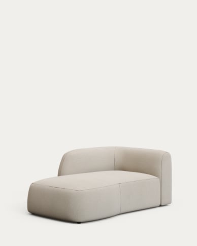 Martina sofa left chaise longue module in ecru chenille