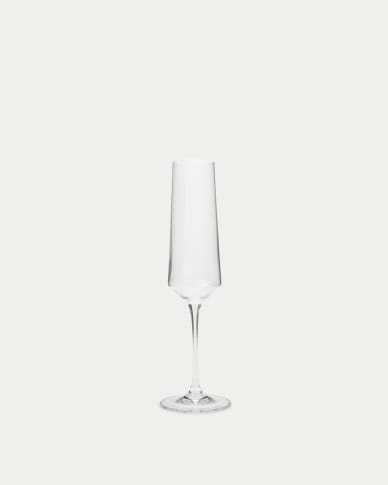 Kiro champagne flute in transparent glass, 21 cl