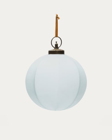 Χριστουγεννιάτικη μπάλα Talve από λευκό ανακυκλωμένο γυαλί Ø 20 εκ