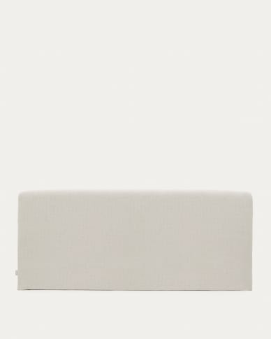 Pearl chenille Valma headboard with removable cover for a 180 x 200 cm bed