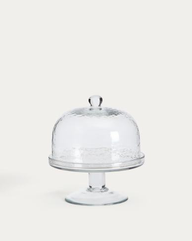 Πλατό για γλυκό Sileia από διαφανές ανακυκλωμένο γυαλί