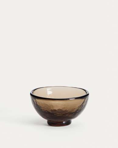 Sileia small bowl made of brown recycled glass