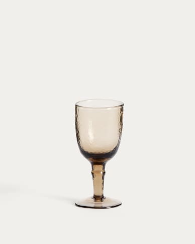 Vinea wine glass made of brown recycled glass