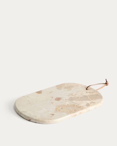 Orlina tray in beige marble 35 x 23 cm
