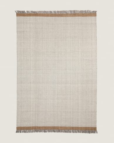 Χαλί Brina μάλλινο ζακάρ ψαροκόκαλο μπεζ 300 x 200 εκ.