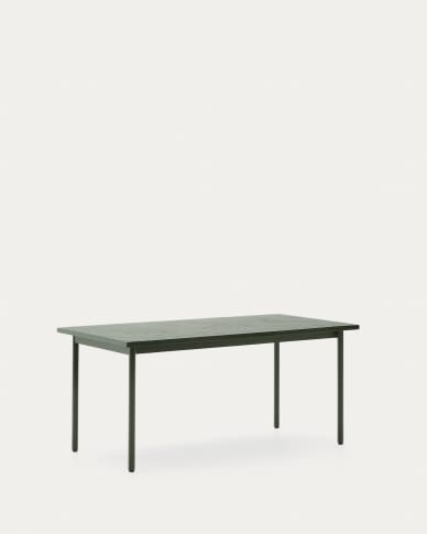Τραπέζι outdoor Maurina από γαλβανισμένο ατσάλι και πράσινα πλακάκια 182 x 91 εκ.