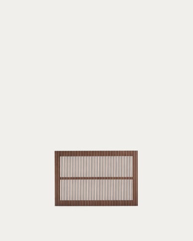 Cabecero Beyla de madera maciza de fresno con acabado tono nogal para cama de 90 cm FSC 100%