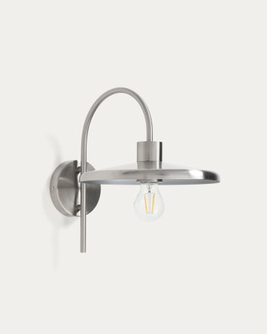 Απλίκα Nuvira από γκρι ανοιχτόχρωμο βουρτσισμένο ατσάλι