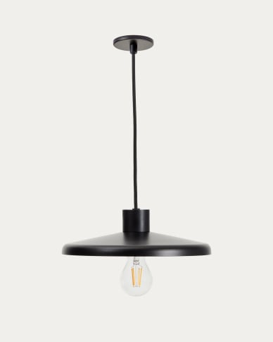Nuvira ceiling lamp in black satin metal