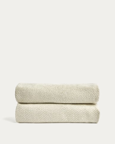 Martina bed cover in ecru chenille for mattress 180 x 200cm