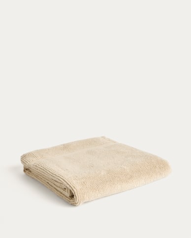 Olvira 100% cotton beige jacquard bath towel 70 x 140cm