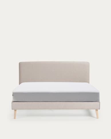 Dyla bed cover in beige for a 160 x 200 cm mattress