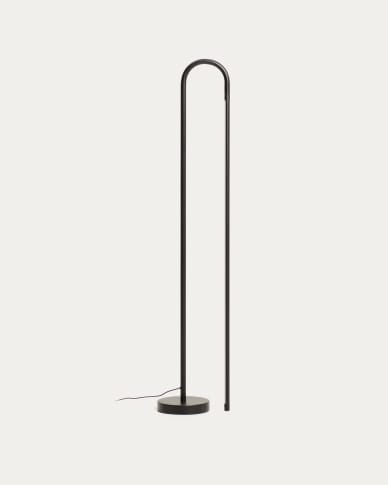 Bow black aluminium floor lamp