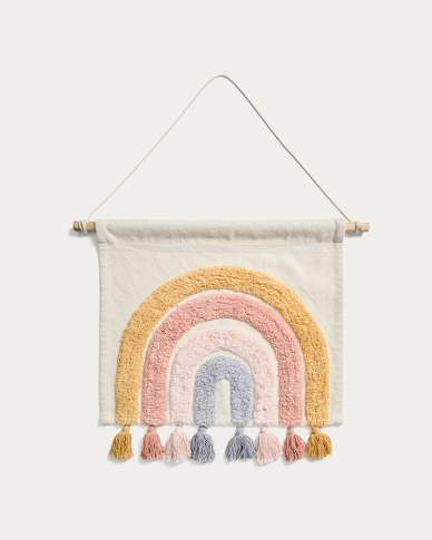 Tadea Wall Hanging cotton multicolor rainbow 60 x 52 cm
