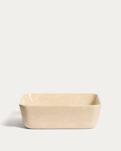 Darnen beige marble countertop washbasin 40 x 40cm