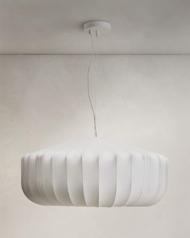 Somar ceiling lamp made with synthetic fibres and steel rods Ø76cm