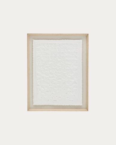 Πίνακας Annia από λευκό papier-mâché 90 x 70 εκ