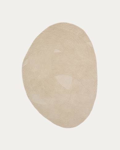 Domm beige wool rug,  160 x 230 cm